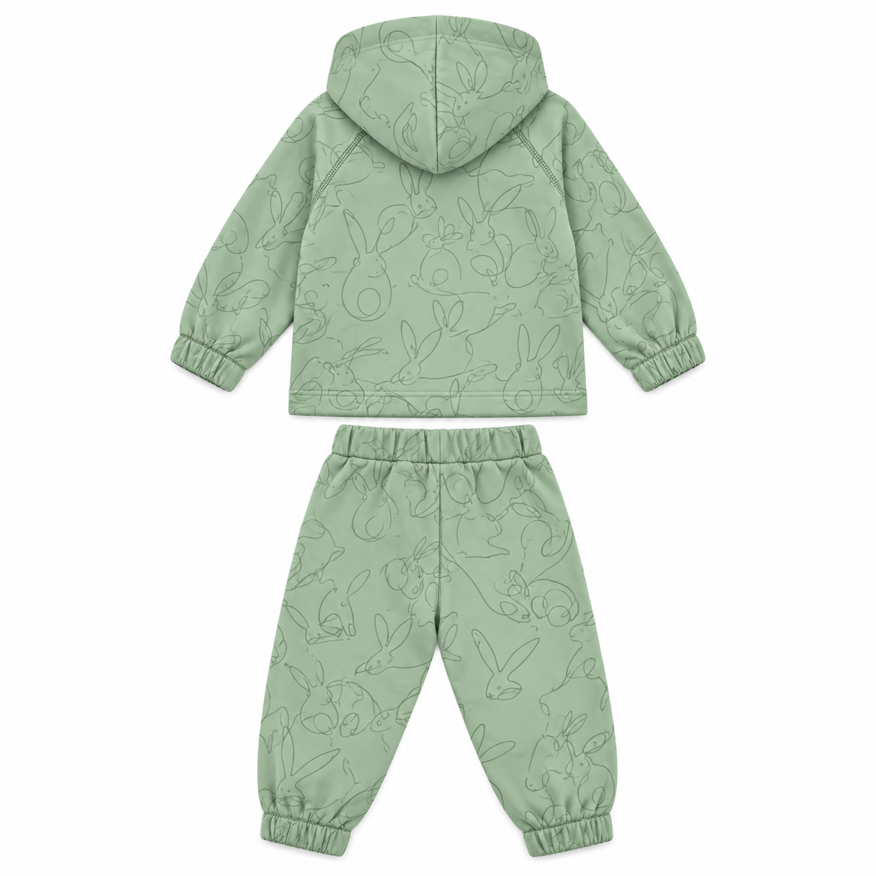 Boys Sage Green Bunny Set