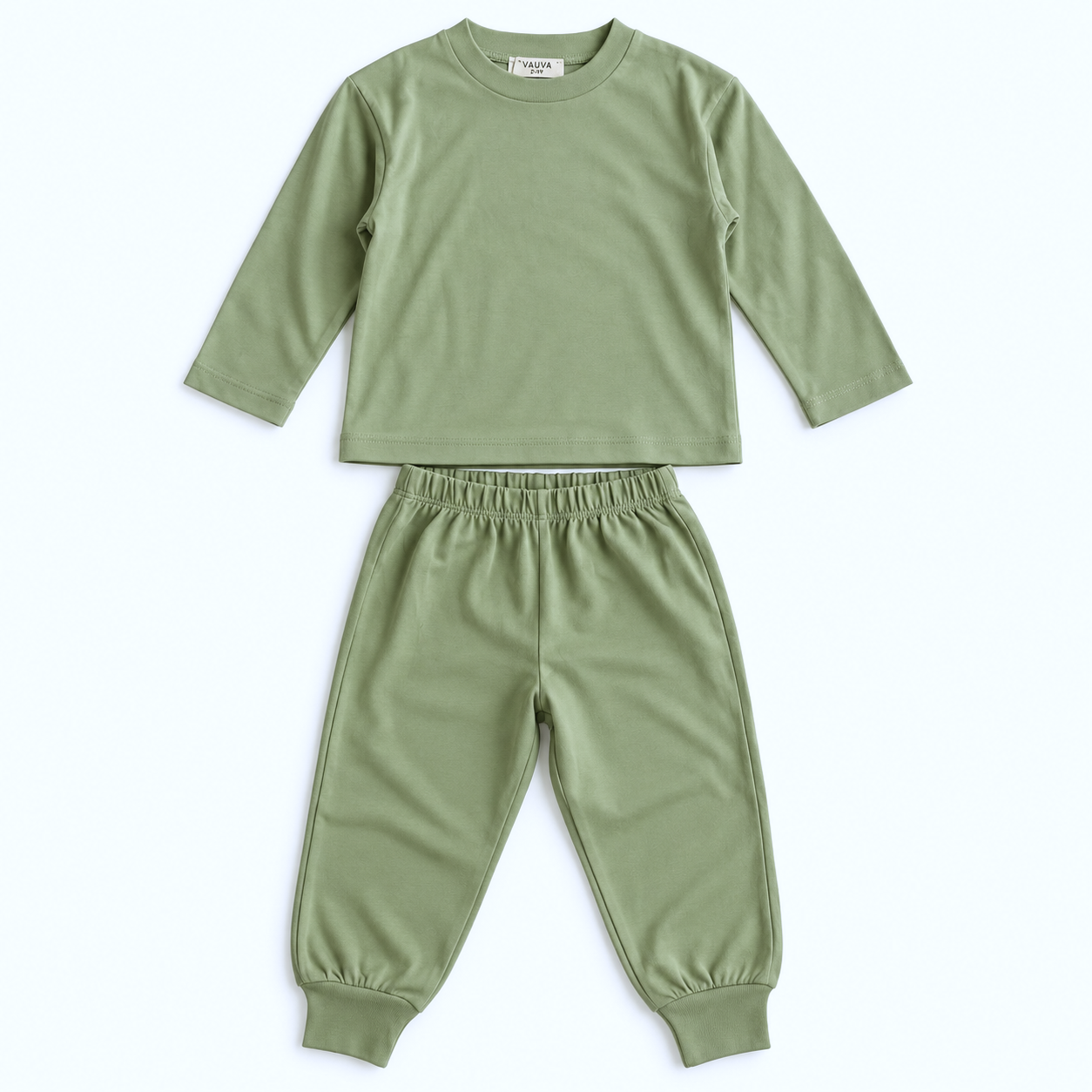Sage Green Boys Two-Piece Outfit