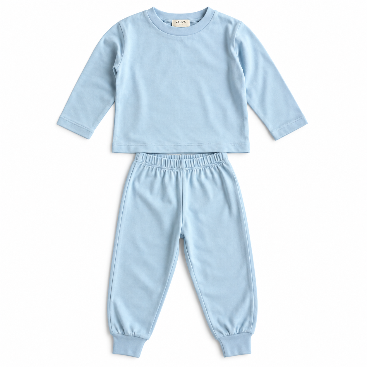 Baby Boy Light Blue Cotton Set
